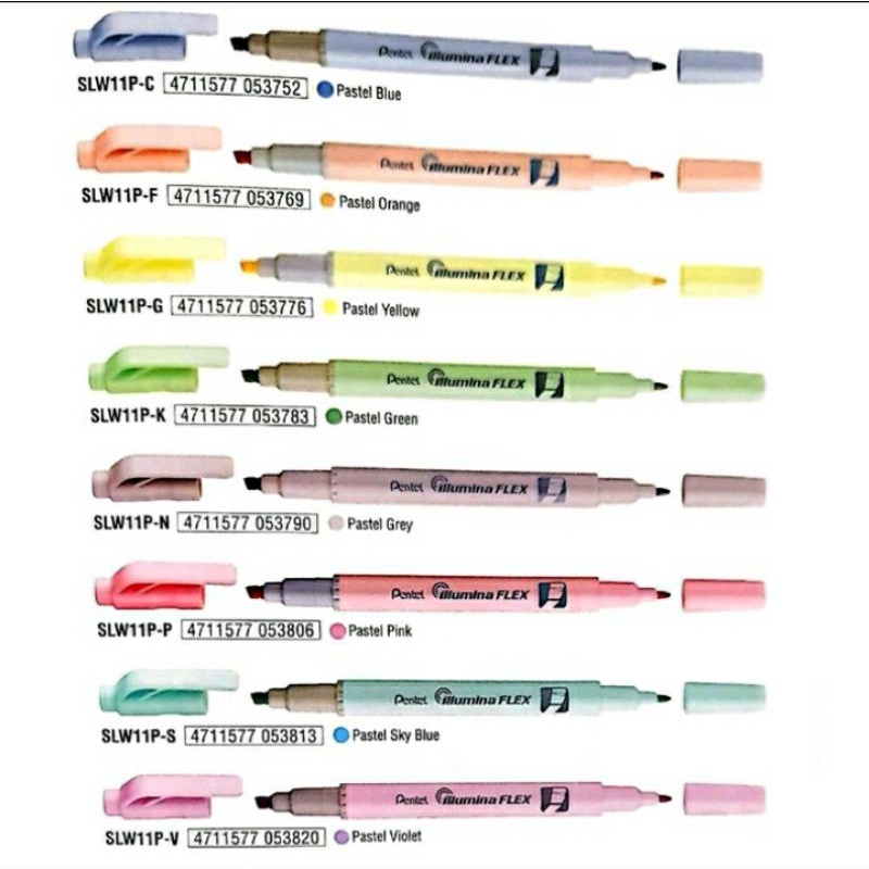

Highlighter 'PENTEL' SLW 11 P, ada 8 pilihan warna