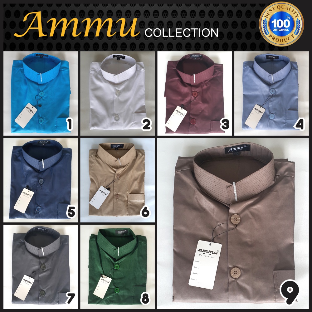 Baju Koko Ammu Collection Pakaian Muslim Pria Original