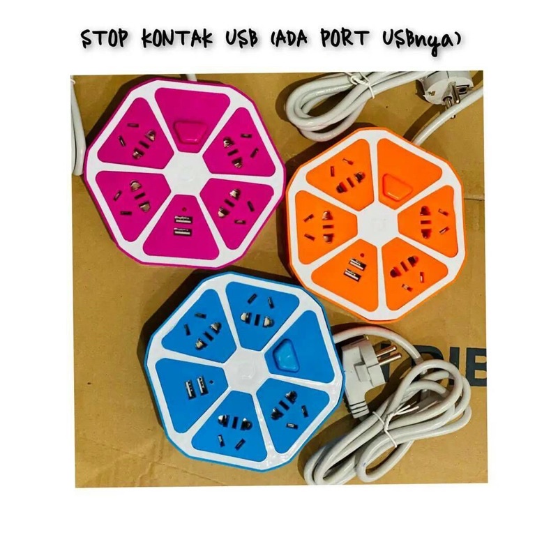 STOP KONTAK SEGI6/COLOKAN USB/COLOKAN SEGIENAM/COLOKAN LISTRIK/STOP KONTAK DAN USB/COLOKAN HP