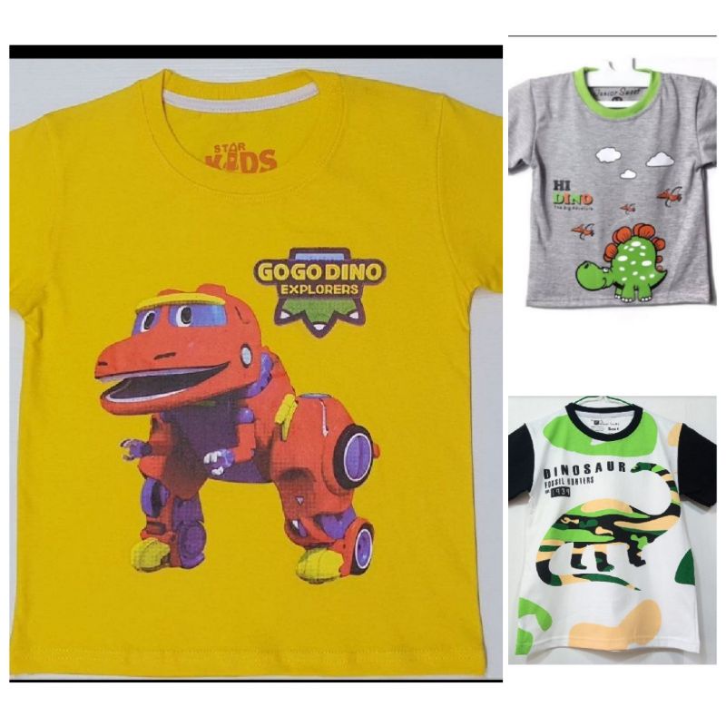 kaos anak hi dino gogo fosil