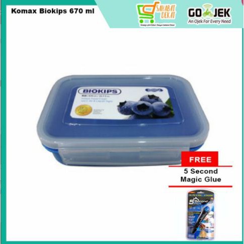 Tempat Makan 670 MlKomax Biokips Circle ContainerLunch Box Murah