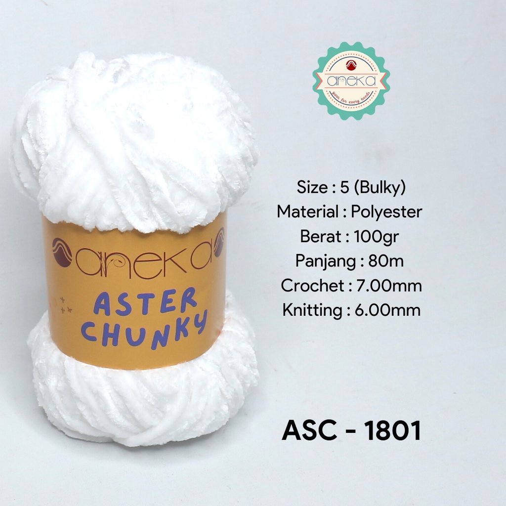 Benang Rajut Bludru Aster CHUNKY / Velvet Knitting Yarn - 1801