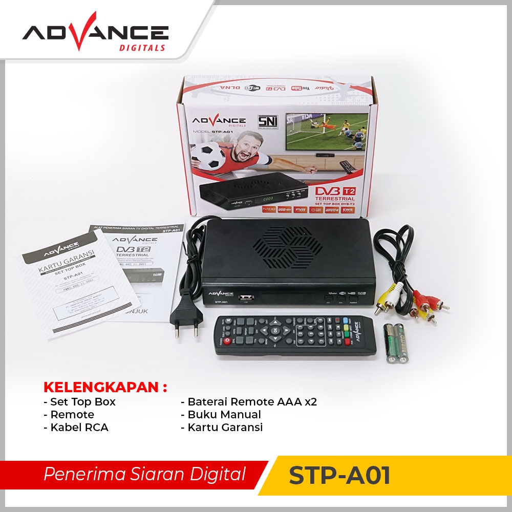 Advance Nijoo&amp;Digital Set Top Box TV Digital Receiver Penerima Siaran Full HD/ STB Wifi Bisa Youtube DVB-T2 Garansi 1 Tahun