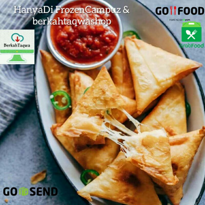 

Sambosa Beef Keju Mozarella Samosa Daging Keju Per Pak / Sambosa Frozen Food