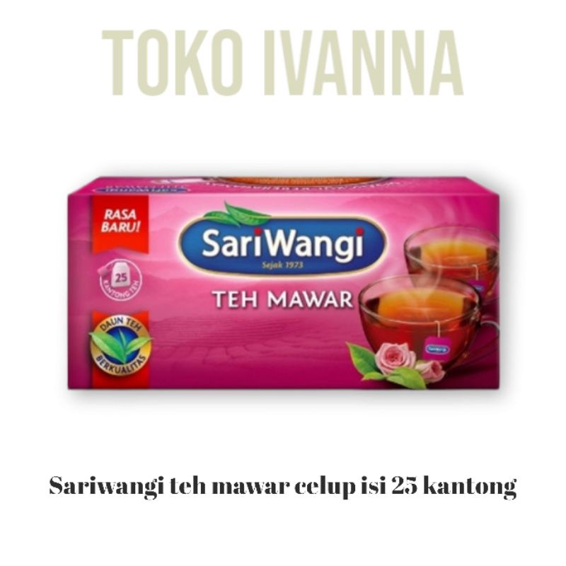 Jual Sariwangi Teh Mawar Celup Isi 25 Kantong Teh Celup Box Shopee Indonesia 5298