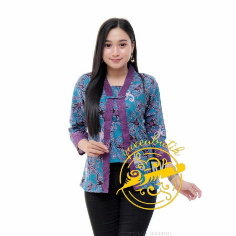 CALYABUTIK Batik Wanita Atasan Batik Dolby Dolbi Dobby Doby Tenun Sutra Tulis Halus Katun Baju Batik Atasan Blouse