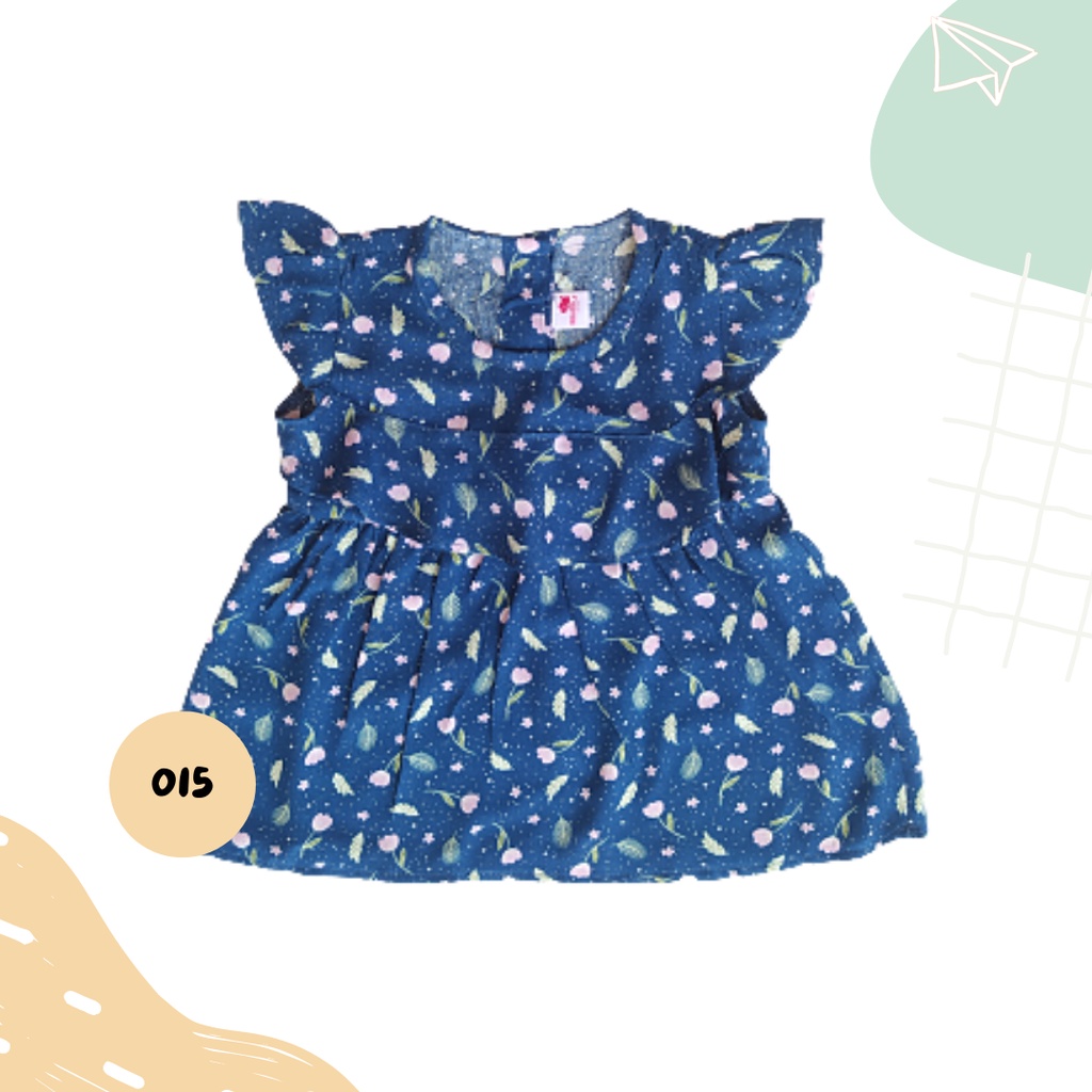 DRESS TERUSAN SANTAI ANAK PEREMPUAN BANYAK MOTIF/summer dress bayi rayon/Baju Bayi Model Dress MURAH Baby Girl (0-6 bulan)