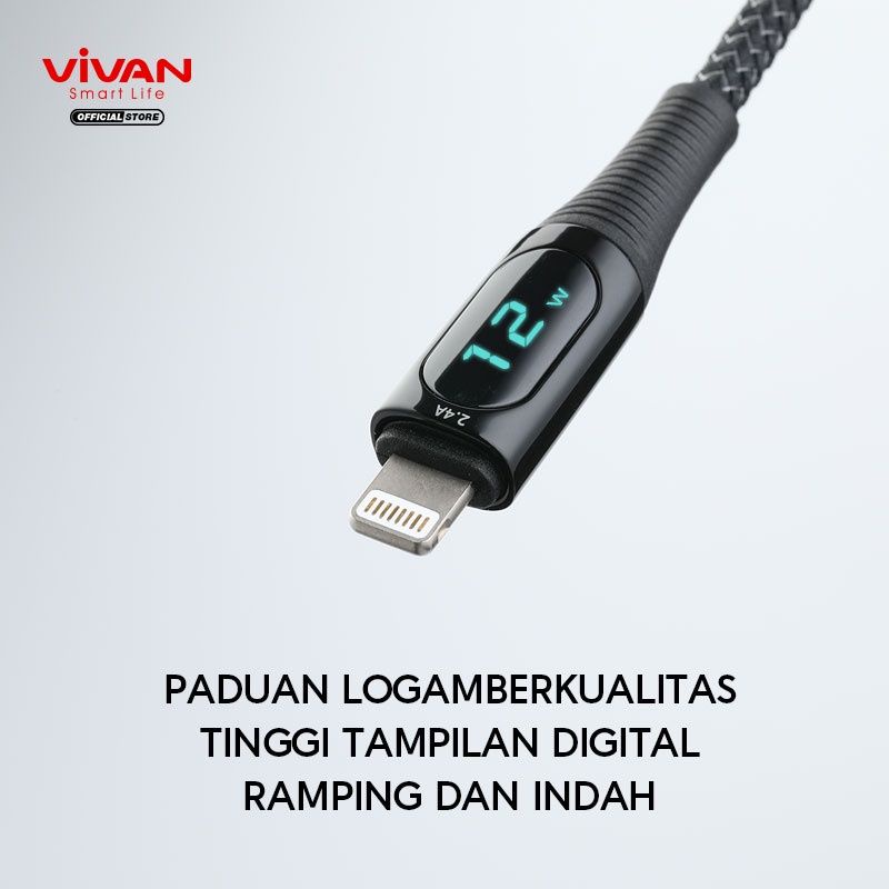 Vivan Kabel Data USB to Type-C, USB to Lightning