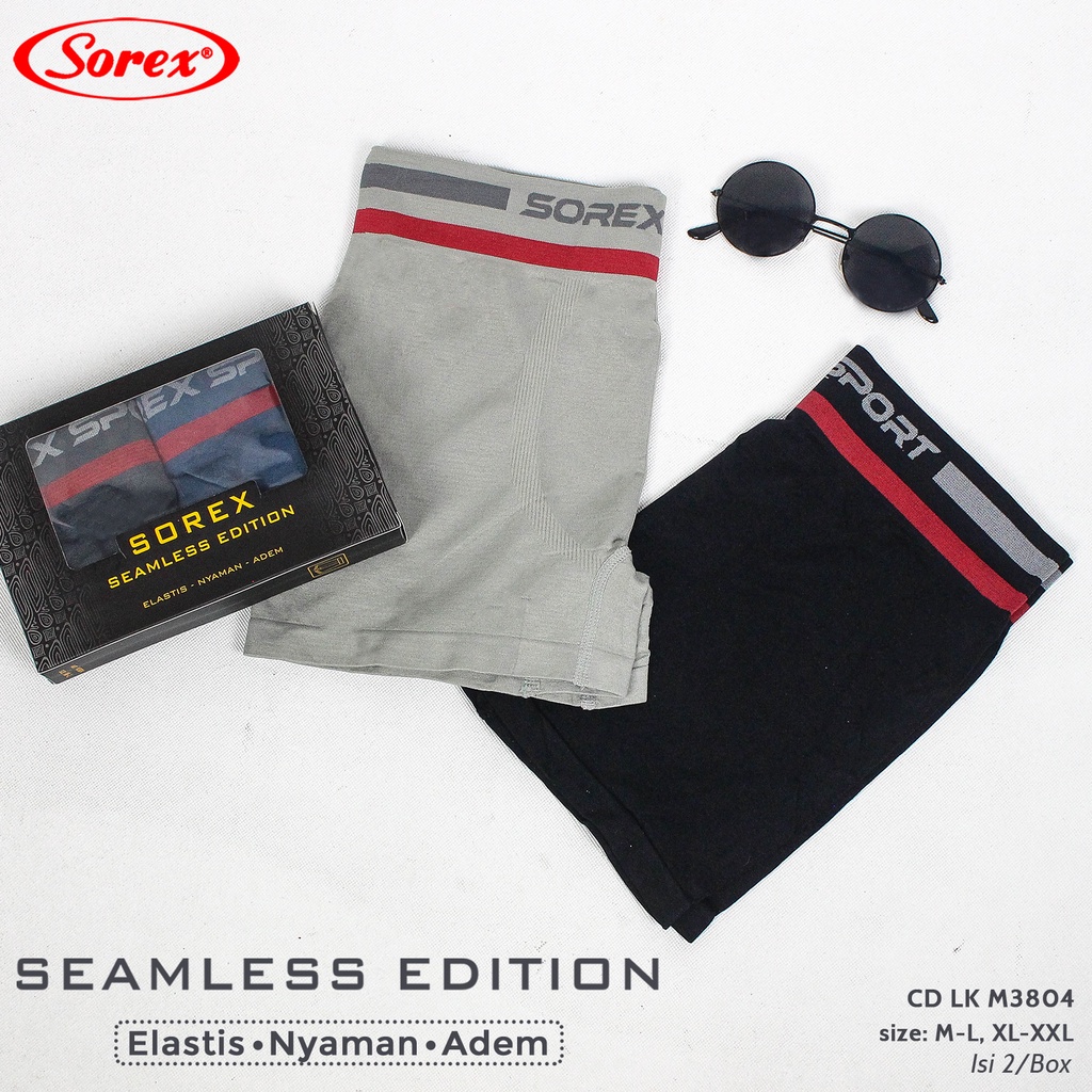 2 Celana Dalam Pria - M 3804 - SOREX MEN BOXER - BOX ISI 2 - CD Dewasa - Remaja