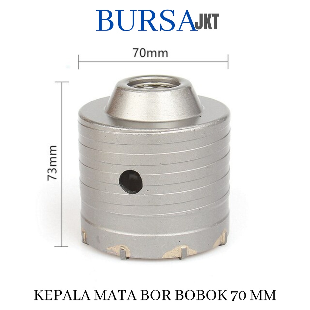 MATA BOR SET LUBANG HOLESAW 30 - 80 MM + KONEKTOR HOLLOW CORE SDS PLUS 110 MM