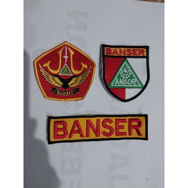 atribut bordir pdh banser nasional