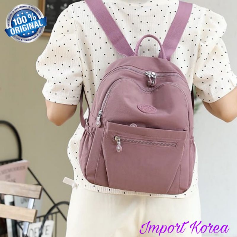 ORIGINAL Tas Ransel Chibao Wanita IMPORT KOREA Elegan Design Tebal Anti Air Terbaru Best Seller