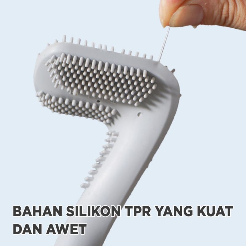 Sikat toilet silicon bentuk golf/Sikat Kloset Silicone Model Tongkat Golf /Brush Silikon Pembersih Closet Wc Toilet /Sikat toilet Celah Dalam [PADMA]