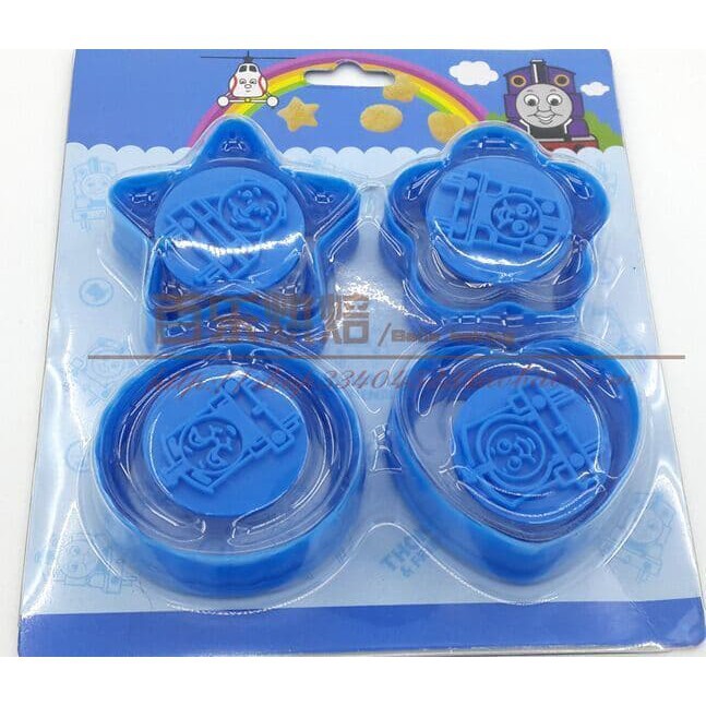 Cookies Cutter Bentuk Kereta - Cetakan Kue Kering Motif Kereta Api Biru - Cetakan Makanan - Cetakan Cookies