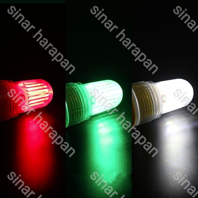 Lampu kedip 3warna / kelop/sinyal/terpedo kapal /lampu ikan/2betarai 3warna