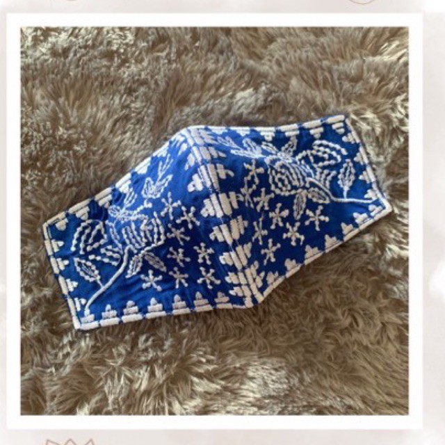 masker bordir cantik fashion wanita hijab headloop