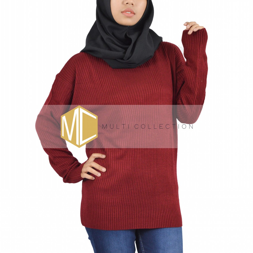 BOXY ABG PREMIUM - Baju Rajut Korea - Sweater Rajut Wanita - boxy sweater - sweater oversize - Rajut-8