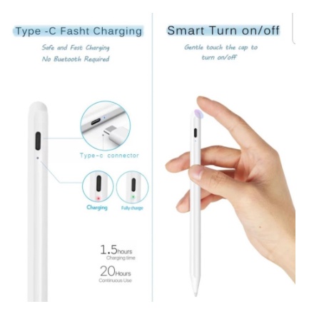 CaseOnSale - Stylus Pen Pencil Palm Rejection Gen 3rd Stylus Pen Gen 3rd Pen Tab & Android PS 203, P