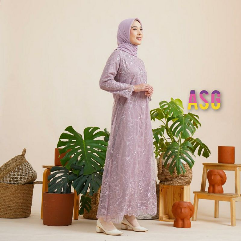 ☆ terBaru ♡ Gamis Hana / Maxi Full Brukat Mewah/ Seragam/ Remaja Dewasa Wanita/ Fashion / Kondangan/ Jumbo / Murah / kekinian