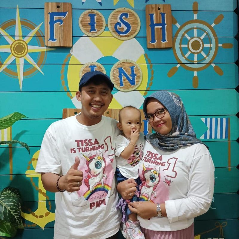 PAKET KAOS COUPLE unicorn couple kaos ultah/ kaos couple / kaos ultah anak  / kaos ulang tahun anak/