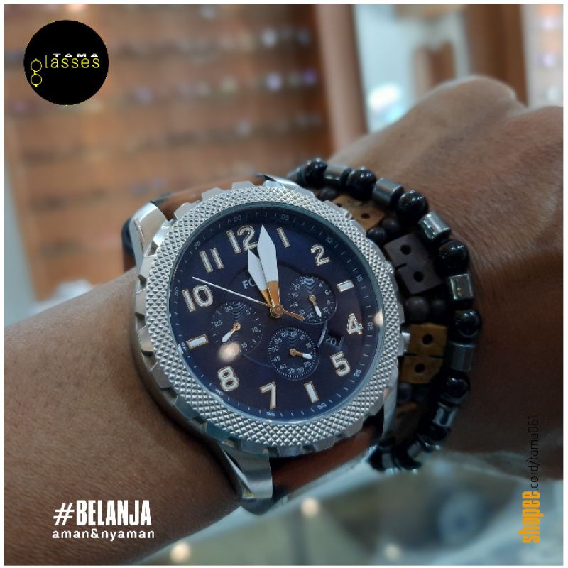 Jam Tangan Fashion Pria FOSSIL FS5602 Chronograph Silver Blue( second )