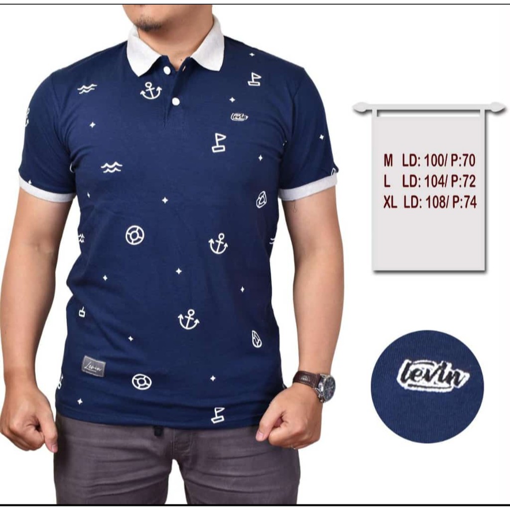 POLO SHIRT LEVIN PREMIUM POLOS BERMOTIF KAOS KERAH ORIGINAL