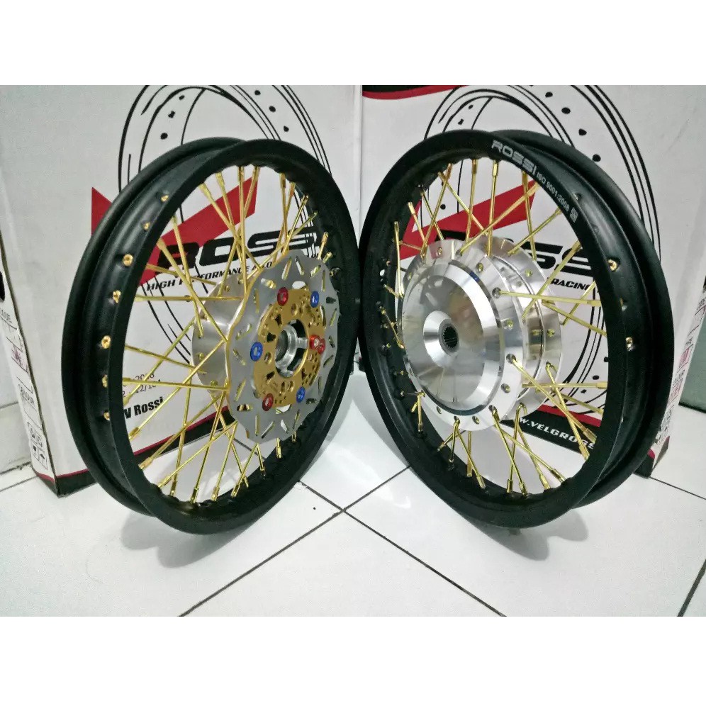 Sepaket Velg Ring 14 Jari-Jari - Tromol Set - Variasi motor  Beat-Scoopy-Vario-Vario 125 - MIO