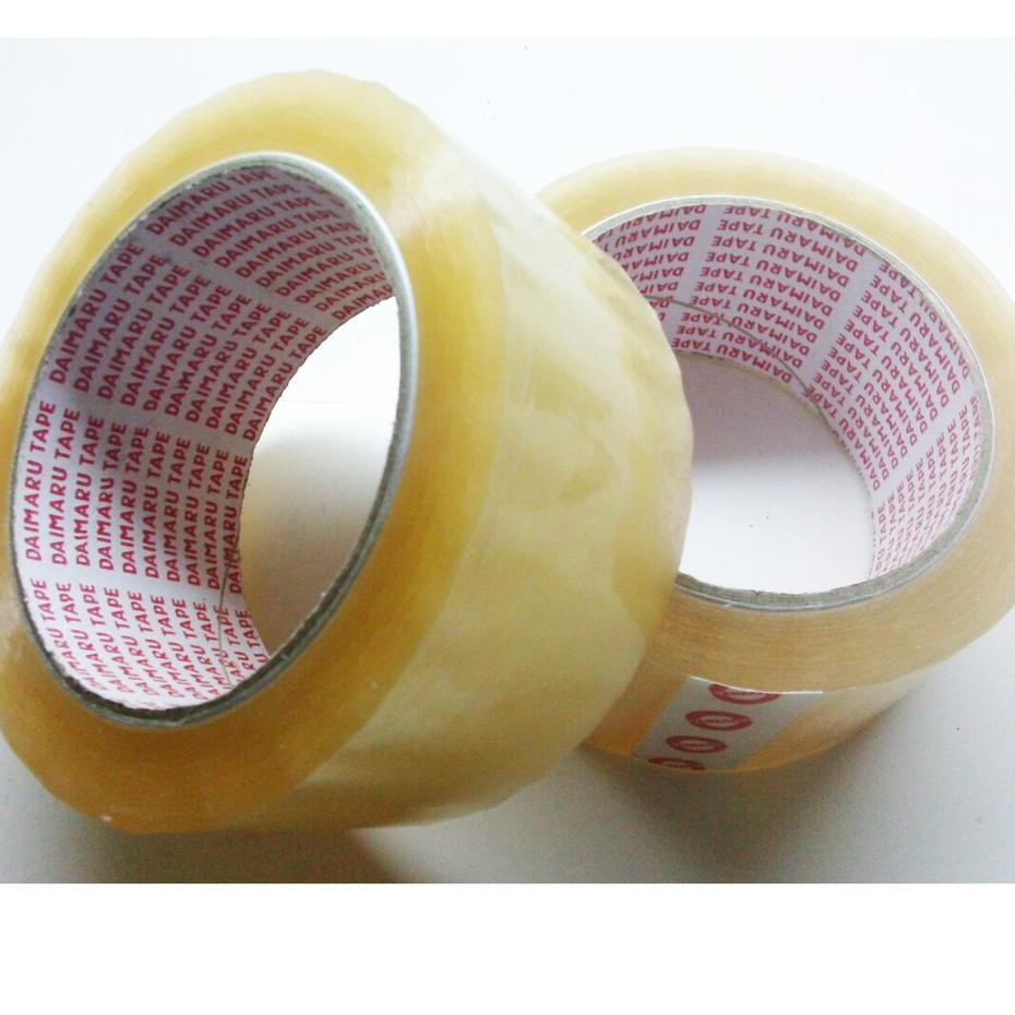 

REAL PICT ! BIG SALE Lakban daimaru Bening ukuran 90 yard 2 inchi 48mm