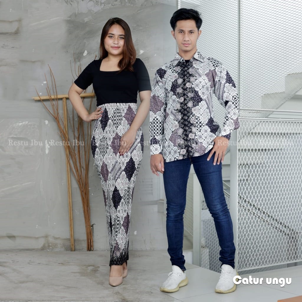 BATIK COUPLE / BAJU BATIK COUPLE / BATIK SET / SETELAN COUPLE ROK PLISKET / ROK PLISKET COUPLE KAMEJA BATIK / ROK PLISKET COUPLE LENGAN PANJANG / ROK BATIK PLISKET COUPLE / ROK PLISKET BATIK DAN KEMEJA