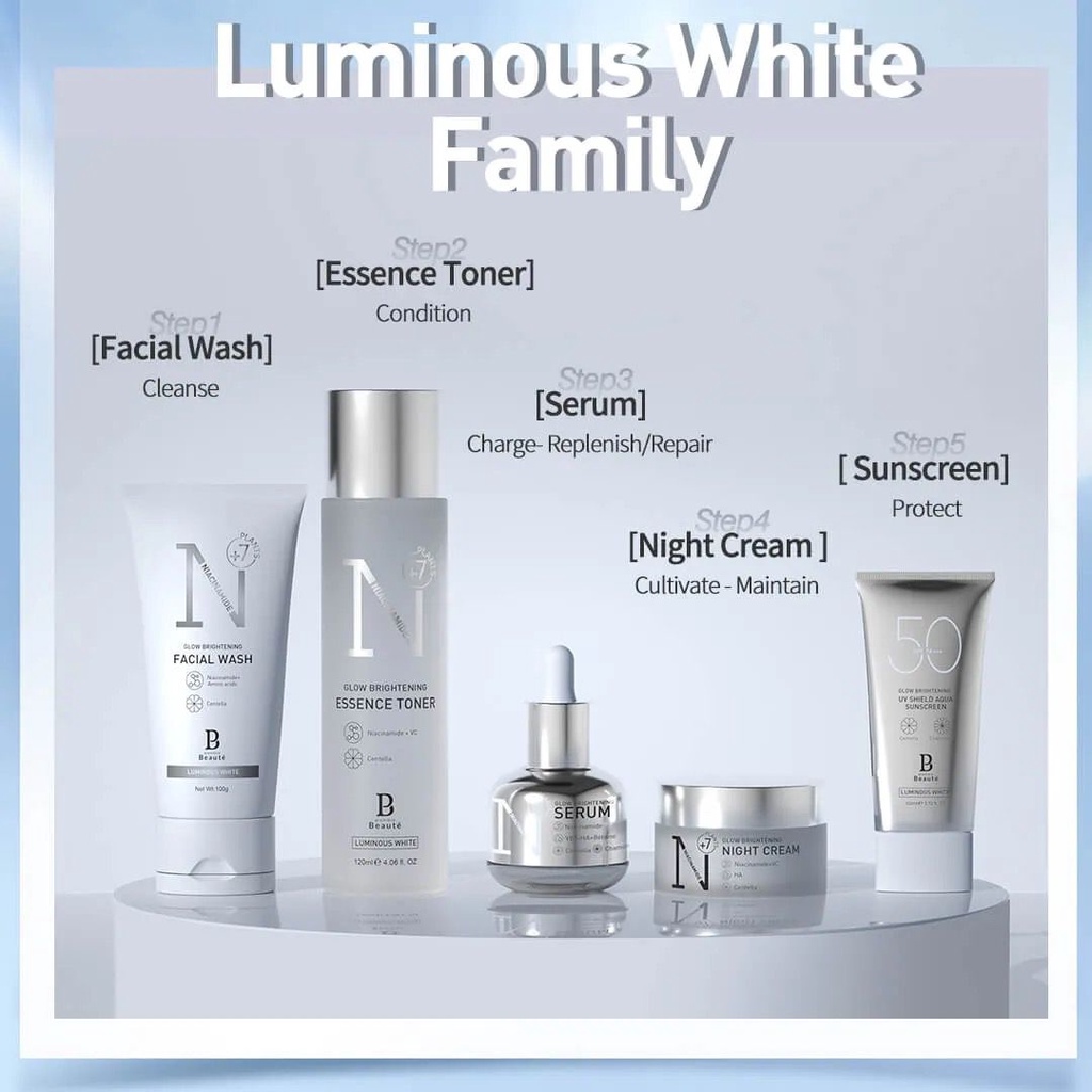 [BPOM] PREMIERE BEAUTE LUMINOUS WHITE SERIES GLOW BRIGHTENING UV SHIELD AQUA SUNSCREEN