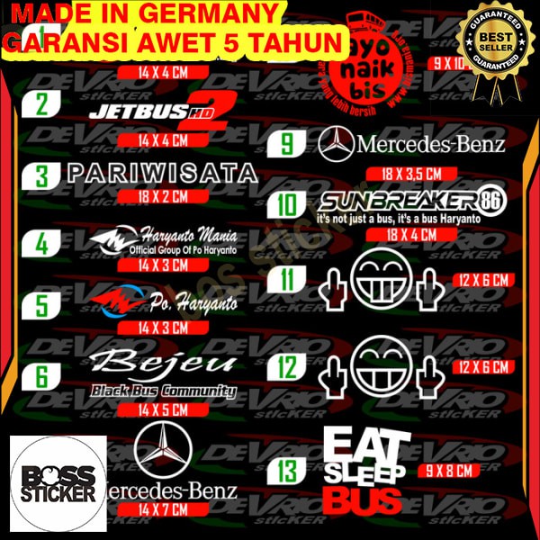 

Promo Stiker Bismania (Cutting Sticker) Murah Banyak Pilihan Elegan
