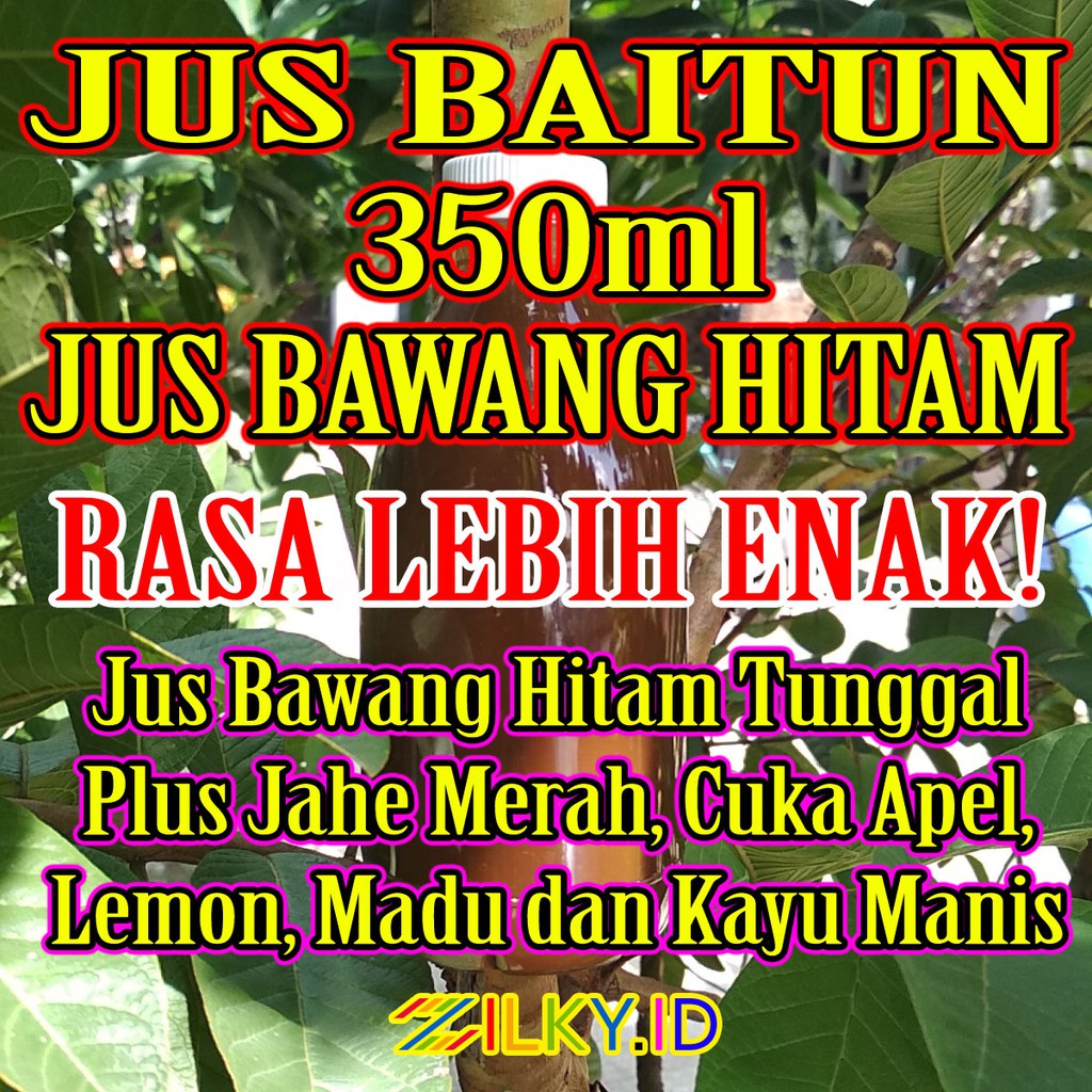 Jus Herbal Baitun Bawang Putih Hitam Tunggal Lanang Jahe Merah Lemon Madu 350ml 350 ml Bkn Herbakol