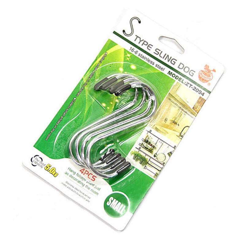 GANTUNGAN SERBAGUNA/S-HOOK/ STAINLESS STEEL 4 PCS