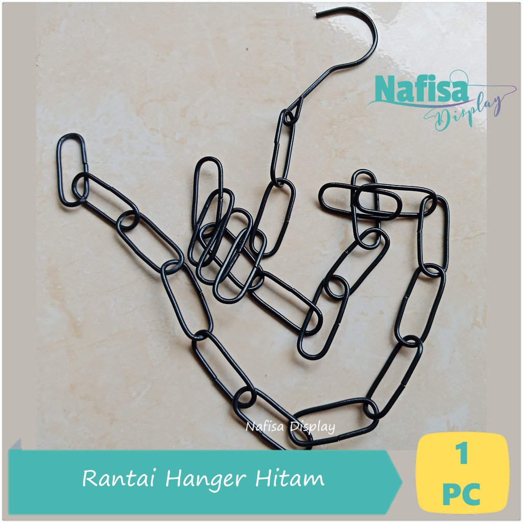 RANTAI BESI HITAM DISPLAY GANTUNGAN HANGER Nafisa [RNTB] | Shopee Indonesia