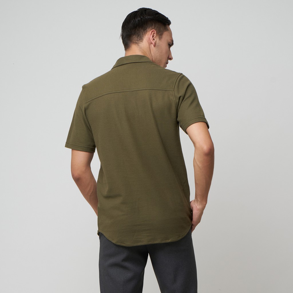 Futuro Kemeja basic army lengan pendek Cotton Pique