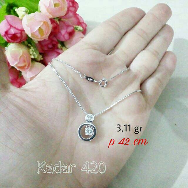 Kalung Italy Santa Putih Permata