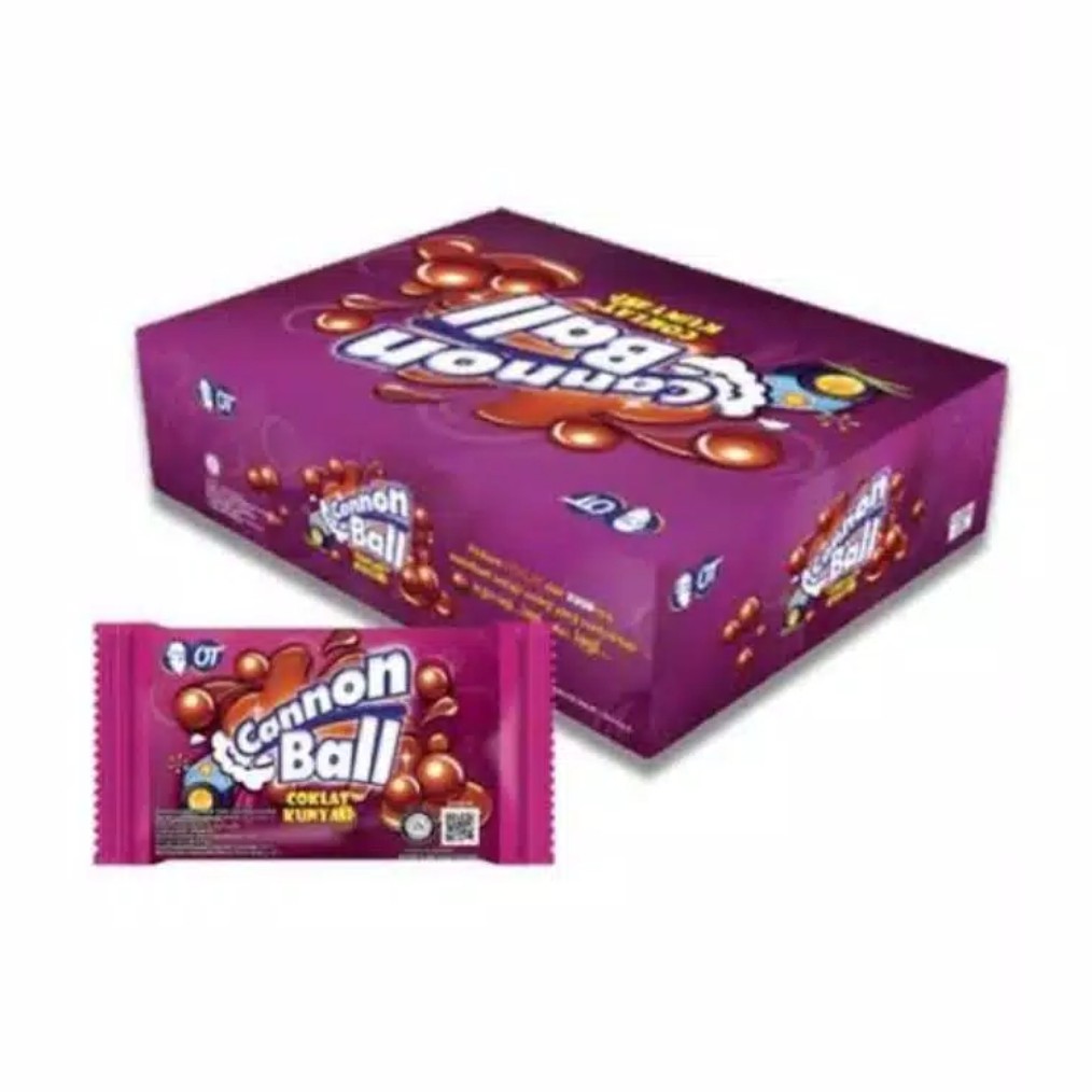 

Cannon Ball coklat kunyah 1 box isi 24 Sachet