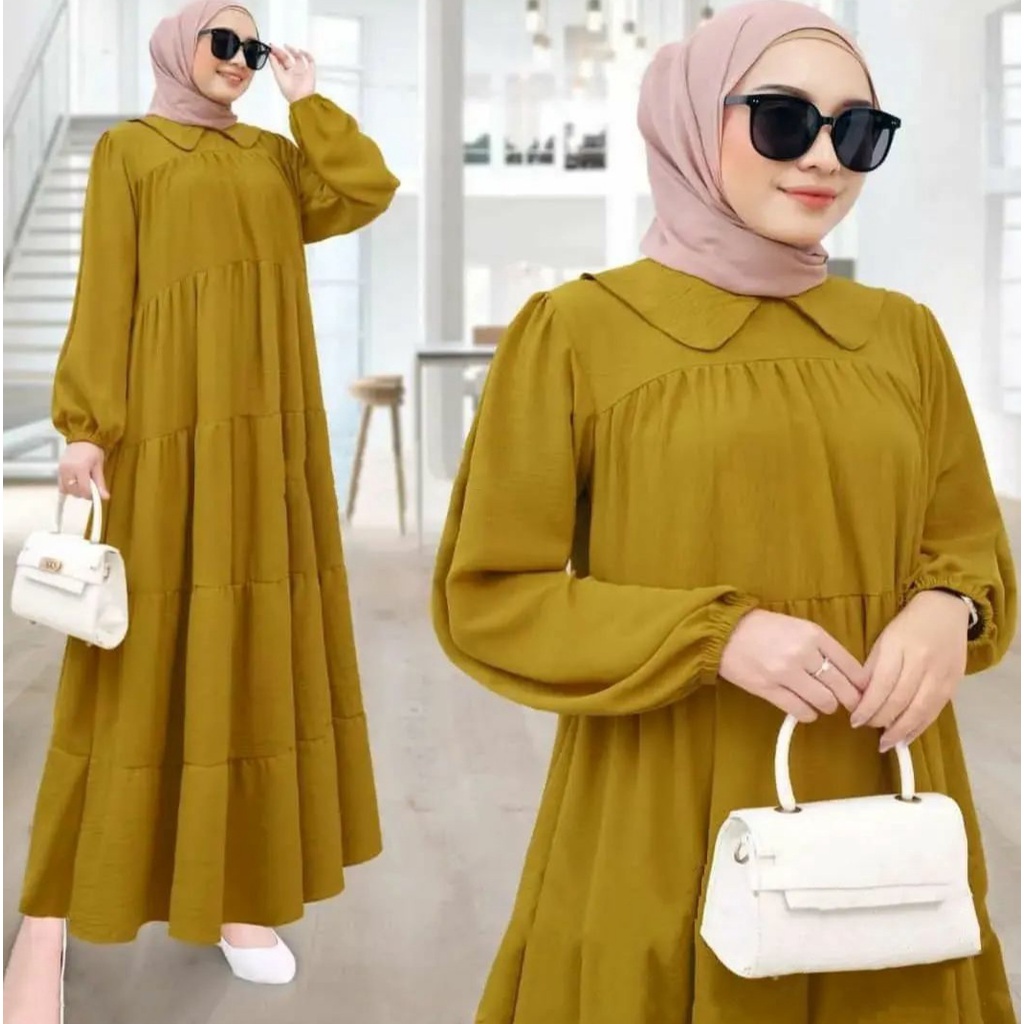 [ BUY 1 GET 1 FREE ] BAHAN SHAKILA GAMIS JUMBO LD 140 SD 92 | CLAUDYA MIDI DRESS MUSLIM WANITA | GAMIS KEKINIAN