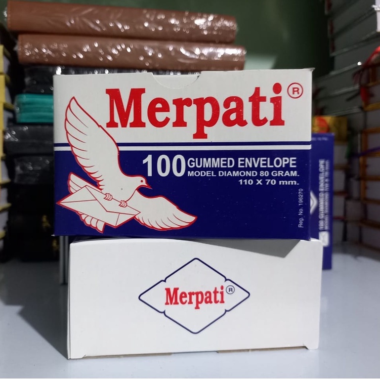 Amplop MERPATI Visit Kecil Putih 110 x 70 mm 80 gram 100 pcs