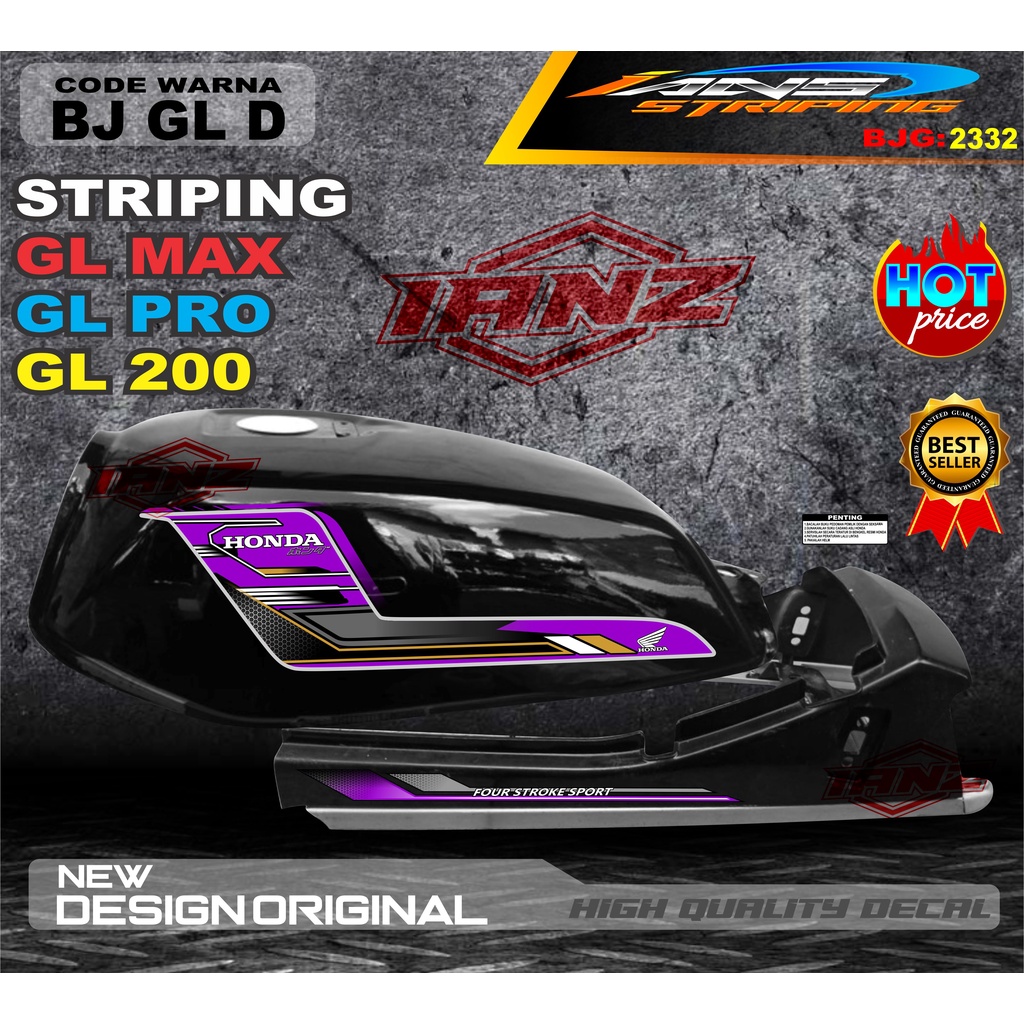 CUSTOM STRIPING GL PRO TERBARU / STIKER MOTOR GL TERMURAH / STRIPING MOTOR GL 100 / STIKER MOTOR