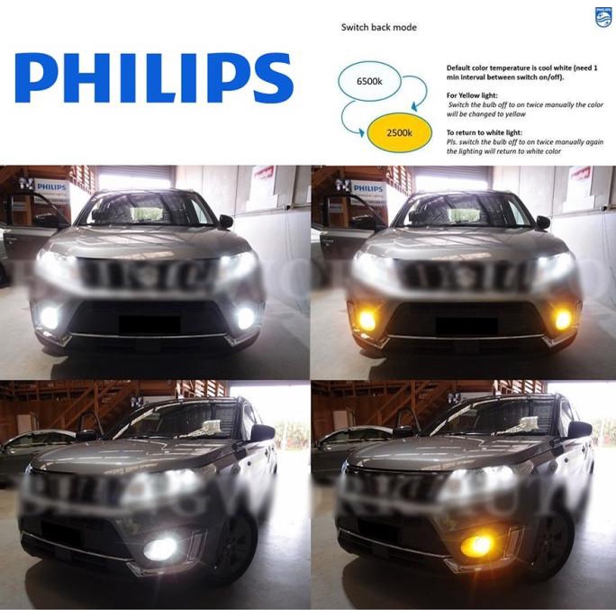 Lampu Led Grandis Philips Ultinon 2 Warna H11 H16 Foglamp
