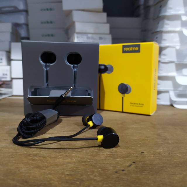 PROMO HANDSFREE EARPHONE HEADSET REALME C1 C2 PRO REALME 5 PRO ORIGINAL 100%