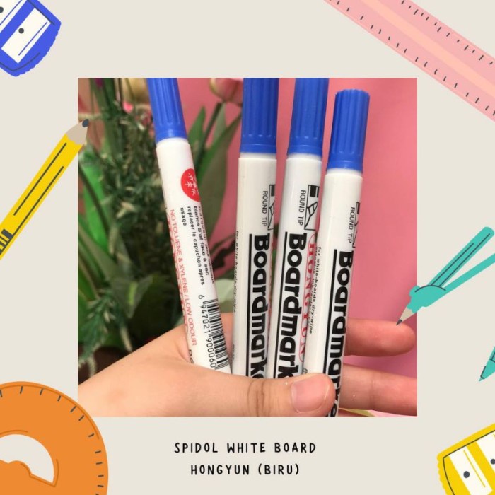 

Spidol BIRU Hongyun BOARDMARKER BISA DI HAPUS Sepidol BIRU Alat Tulis Papan