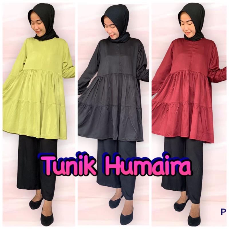 Tunik Humaira/Tunik Busui/Tunik Kekinian/Tunik Polos/Tunik Rayon Twill