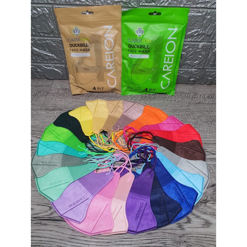 New Masker Duckbill 3D Beauty Mask Perpack 10pcs Import Masker Dewasa N95 Masker Warna Warni Mix
