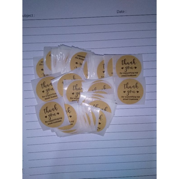 

paket sticker thank you lucu keren murah isi 10 pcs cuma 1.000