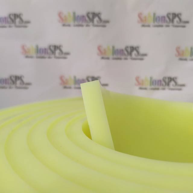 KARET RAKEL SABLON KUNING GLOW RAKEL PLASTISOL 9x50mm