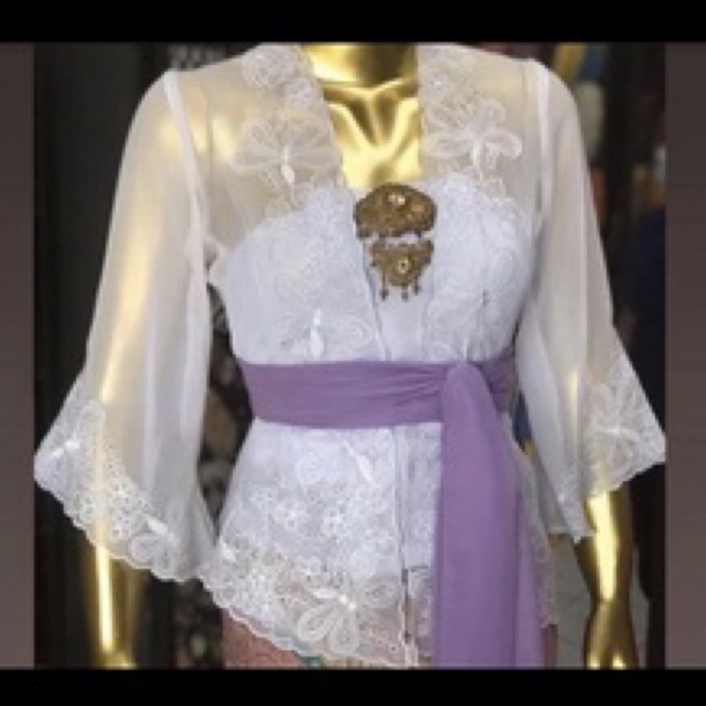Kebaya Bali Jadi Bordir Premium Lengan Lonceng | Kebaya Encim Bodir