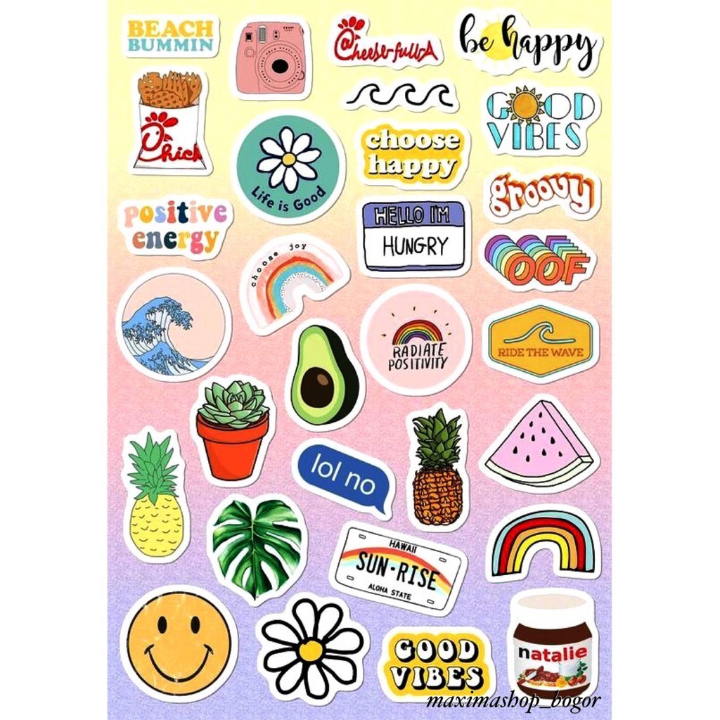 3 GRATIS 1 Stiker HP Aesthetic Stiker Estetik TERMURAH Stiker Tumblr HP Laptop BISA COD Shopee Indonesia