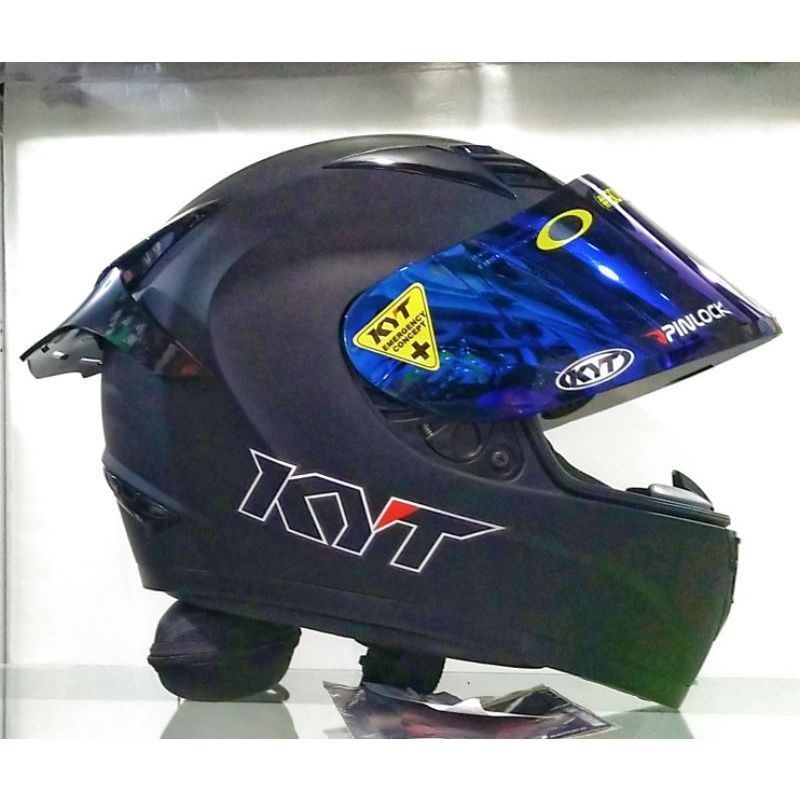 HELM KYT R10 HITAM DOFF PAKET GANTENG PULL WARNA